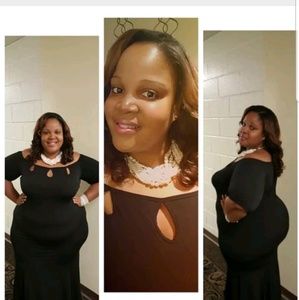 Off Shoulder Mermaid Plus Size Dress